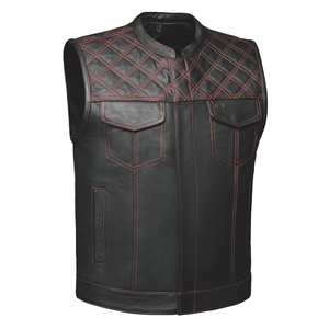 Gilet en cuir de moto léger de haute qualité pour hommes avec logo personnalisé respirant et pour l'hiver à bas prix - Product Image 4