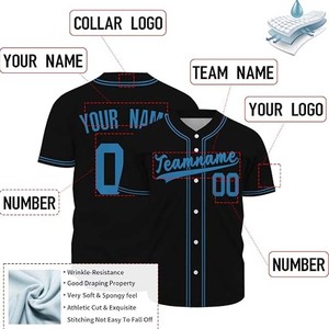 เสื้อเบสบอลแบบสั่งทำ OEM คุณภาพสูง 100% โพลีเอสเตอร์ พิมพ์ลายแบบ Sublimation แห้งเร็ว ต้านเชื้อแบคทีเรีย ระบายอากาศได้ดี คอวี น้ำหนัก 220 กรัม - Product Image 5