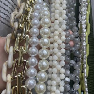 Sangle de téléphone personnalisée <span class=keywords><strong>perle</strong></span> perlée or cuivre bracelet de téléphone 30CM 38CM 123CM Correa De Movil De Bolas chaîne de charme de téléphone - Product Image 3