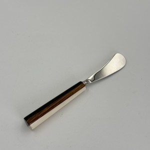 Juego de Cubiertos para Hotel, Cuchara, Cuchillo para Mantequilla, Vajilla para Postre, Color Marrón, Mango de Madera y Resina, Acero Inoxidable con Pulido Espejo - Product Image 3