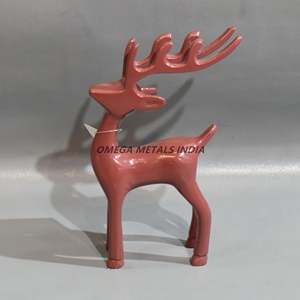 Estatua de Reno de Navidad marrón única de Venta caliente con superficie pulida y diseño elegante para decoración festiva contemporánea - Product Image 1