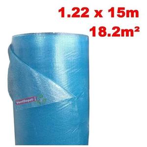 Rollo de Plástico de Burbujas Económico, MXBBP-004, 1.22m x 15m, Grosor 5mm, Polietileno 0.1mm, Burbuja 3/16mm, Azul. - Product Image 1