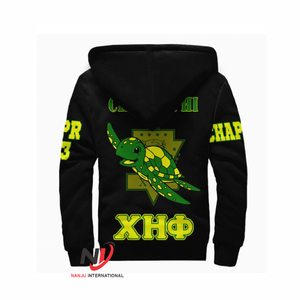 Sudadera con capucha bordada de lana de algodón Chi Phi Beta personalizada Sorority Sudadera con capucha de alta calidad Ropa griega Sudaderas con capucha más finas para mujer - Product Image 3