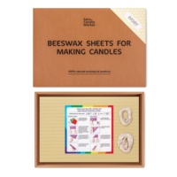 Kit de Fabricación de Velas de Cera de Abeja DIY para Niños, Color Marfil, 48+ Hojas de Colores de Lujo, Juguete Educativo Sotacandlemarket K2