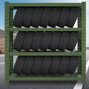 Estantería de supermercado resistente <span class=keywords><strong>verde</strong></span> Estantes de organización Almacenamiento industrial Estante de exhibición de almacén - Product Image 5