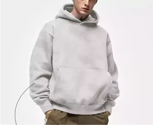 Sweat-shirt à capuche décontracté pour homme, pull élégant, chaud, en laine, brodé, design personnalisé, coupe-vent, vêtements d'hiver, manches longues - Product Image 3