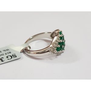 Women's Natural <b>Green</b> Onyx <b>Ring</b> in 925 Sterling Silver Shah Gems Diamond <b>Rings</b> - Product Image 3