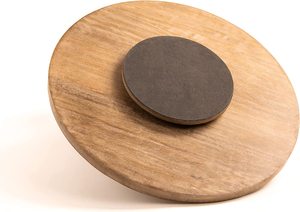 Bandeja giratoria de madera de Acacia, bandeja para servir de madera, de 18 pulgadas - Product Image 3