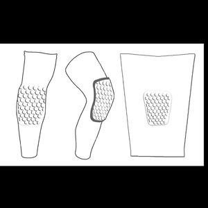 Manchons de compression pour les genoux, protège-tibias et protège-tibias MMA, protège-tibias idéal, protège-genou personnalisé en nid d'abeille - Product Image 4