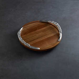 Juego de 2 Bandejas para servir con estilo para restaurante, Hotel, vajilla, decoración para servir, Color marrón, diseño moderno, bandejas para servir de madera y metal - Product Image 2