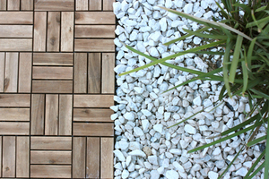 Acacia decking 300x300 mét Dễ dàng cài đặt lồng vào nhau gạch không có công cụ không thấm nước cho trong nhà ngoài trời ban công vườn gỗ hạt - Product Image 3