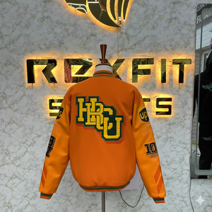 High Quality Custom Design Embroidered Wool and Silk Men's Jacket with <b>Covered</b> <b>Button</b> Closure versity jackets Lettermen jackets - Product Image 3