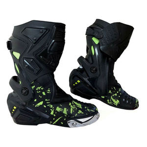Nuevo estilo impermeable transpirable cuero deportes motocicleta zapatos montar carreras moto Motocross botas para hombres - Product Image 1