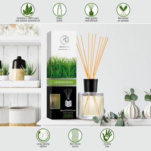 Diffuseur de parfum Aromatika à la citronnelle 200 ml avec huile essentielle naturelle, parfum d'ambiance longue durée et énergisant - Product Image 3