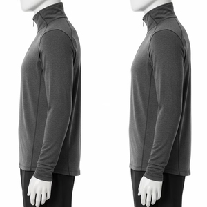 Hauts actifs écologiques pour hommes Chemise de sport respirante en polyester recyclé à séchage rapide pour l'entraînement en salle de sport, la course à pied et le fitness - Product Image 6
