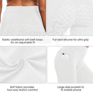 Culottes d'équitation unisexes en polyester extensible de qualité supérieure (Full Chaps & Jodhpur) pour la compétition – En stock - Product Image 3