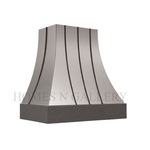 Hotte de cuisine murale en acier inoxydable de haute qualité, design élégant, finition nickel, grande taille, personnalisable, pour îlot de cuisine - Product Image 4