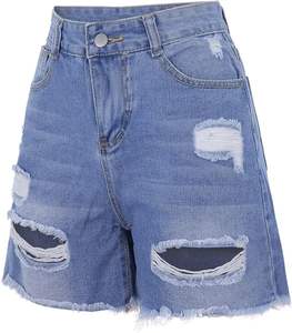 Pantalones cortos de algodón de mezclilla de cintura alta para mujer de talla grande moda nueva Casual Slim Jeans corto lavado Sexy pantalones cortos de mezclilla de verano para mujer - Product Image 5