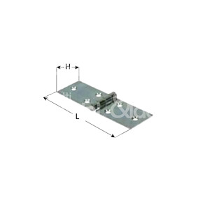 FIXED <b>PIN</b> <b>HINGE</b> Zinc plated finish - Product Image 1
