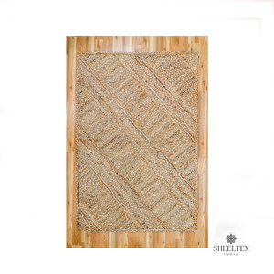 Indian Supplier Hand Woven Braided Jute Fiber Dhurrie Area Rug Modern <b>Washable</b> Indoor Outdoor Living Room Super Quality Low - Product Image 6