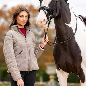 เสื้อแจ็กเก็ตขี่ม้าสำหรับผู้หญิงเสื้อคลุมให้ความอบอุ่นน้ำหนักเบา100% สำหรับฤดูหนาวขี่ม้า - Product Image 1