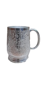 Nouvelle tasse en laiton fini argent pour mariage, nouvelle tasse en métal au prix de gros, tasse médiéval pour l'eau potable - Product Image 4