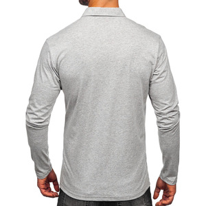 Nouveaux T-shirts Polo en coton pour hommes Manches longues Polyester Printemps et automne Impression T-shirts Polo confortables - Product Image 2