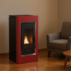 Estufa de Pellets PRINCE 11 Roja de 5 Estrellas, 10.5kW, Clase A+, 7022072 - Product Image 3