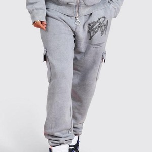 Best Quantity Wholesale Latest Design <b>Plain</b> Men Acid Washed <b>Tracksuit</b> Low Prices Solid Custom Made Men Acid Washed <b>Tracksuit</b> - Product Image 3