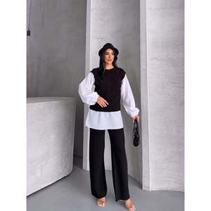 ชุดเสื้อถักลายละเอียด 1561 สำหรับผู้หญิง เสื้อเชิ้ตและเสื้อสเวตเตอร์สุดเก๋ - Product Image 6