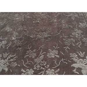 Alfombra de Lana y Seda Anudada a Mano en Verde Azalea con Patrón Floral Abstracto para Sala de Estar, Pasillo, Rectangular, Tipo Rompecabezas - Pae-6164 - Product Image 3