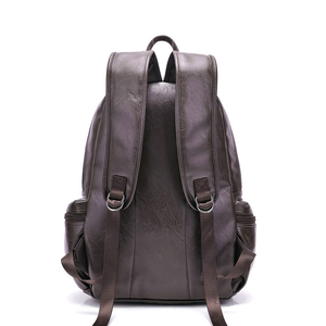 Custom Logo Print Large <b>Travel</b> Leather Backpack Hot Selling Accept Custom Logo Waterproof Leather Backpack - Product Image 4