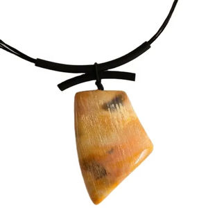 Pulido recién llegado collar de cuerno de buey de búfalo pulido estilo Animal hueso joyería diseño Natural cuentas mujeres niñas boda - Product Image 2