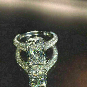 Anillo de boda de corte redondo Vintage para mujer, Plata de Ley curvada y diamante de moissanita para fiestas, exportación directa desde la India - Product Image 6