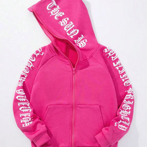 Sudadera con Capucha de Invierno de Felpa Gruesa de Moda, con Estampado Personalizado, Cierre de Cremallera, Ecológica - Product Image 5