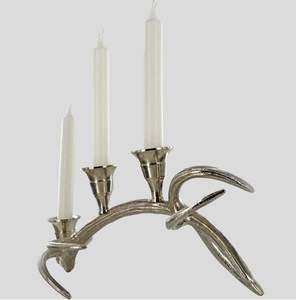 Bougeoir de décoration de mariage en laiton AK moderne de luxe en aluminium coulé en nickel doré - Product Image 6