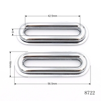 Œillet métallique ovale sur mesure 40 mm chromé à visser