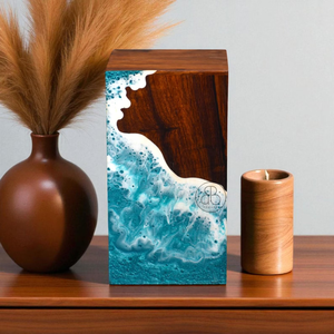 Handmade Wooden Cremation Urn Custom Engraved Memorial <b>Box</b> for Human or Pet Ashes Rustic <b>Keepsake</b> Urn for Loved Ones - Product Image 5