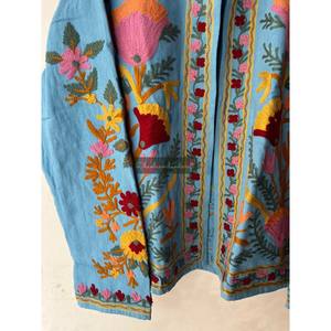 เสื้อแจ็กเก็ตผ้าฝ้ายปักด้วยมือสำหรับผู้หญิงเสื้อโค้ทผ้า uzbek suzani แบบสั้นสำหรับใส่ไปงานปาร์ตี้ได้ทั้งชายและหญิง - Product Image 2