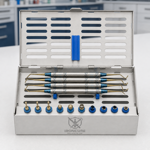 Kit de 14 piezas para elevación de senos dentales, elevadores, fresas y topeadores de brocas con estuche metálico para instrumentos - Product Image 4