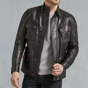 Veste en cuir pour homme, style urbain, imperméable, écologique, en cuir véritable, fermeture éclair, collection Hiver 2025 – Vente en gros - Product Image 4