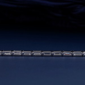 Diseño minimalista de lujo hecho a mano 0.25CT Baguette Lab creado diamante tenis pulsera/pulsera de diamantes para ella OEM ODM - Product Image 2
