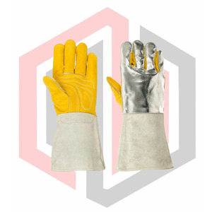 Aluminized Heat Tear Resistant Anti-Cut Breathable Leather Safety Welding Glove Custom Design Wholesale Price - Product Image 1