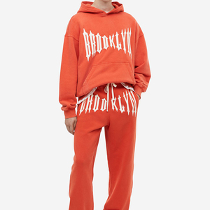 Conjuntos de jogging unisex, sudadera y pantalones de Jogger personalizados, diseño liso - Product Image 1