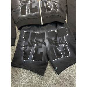 Ensemble de jogging et short à capuche pour hommes, vente en gros bon marché, ensemble deux pièces pour vêtements de ville, sweat à capuche et jogging - Product Image 5