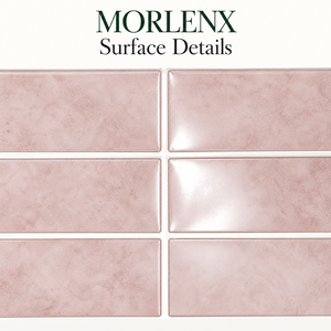 Papel Tapiz Autoadhesivo MORLENX con Efecto Piedra Rosa, Diseño de Azulejos Brillantes, para Decoración de Cocina - Product Image 2