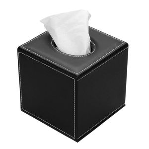 Elegante caja de pañuelos de cuero hecha a mano con acabado liso, perfecta para una sala de estar moderna y una elegante decoración de espacio de trabajo - Product Image 2