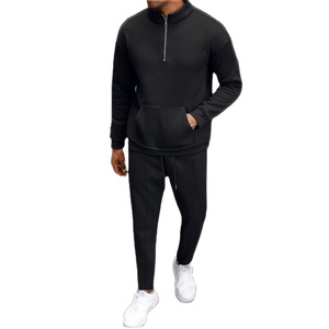 ชุดวอร์มลำลองผู้ชายแบบใหม่ ผ้าวาฟเฟิลสีพื้น คอเต่า แขนสั้น ระบายอากาศได้ดี ผ้าฝ้าย 100% เบาสบาย - Product Image 2