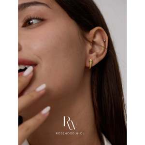 Orecchini Pendenti Leggeri a Serpente Verde in Vermeil Dorato, con Occhio di Allah, Regalo alla Moda - Product Image 2