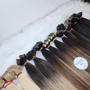 Extensions de cheveux humains en cheveux vierges lisses bon marché, vente en gros, 100% cheveux bruts pour femmes - Product Image 2